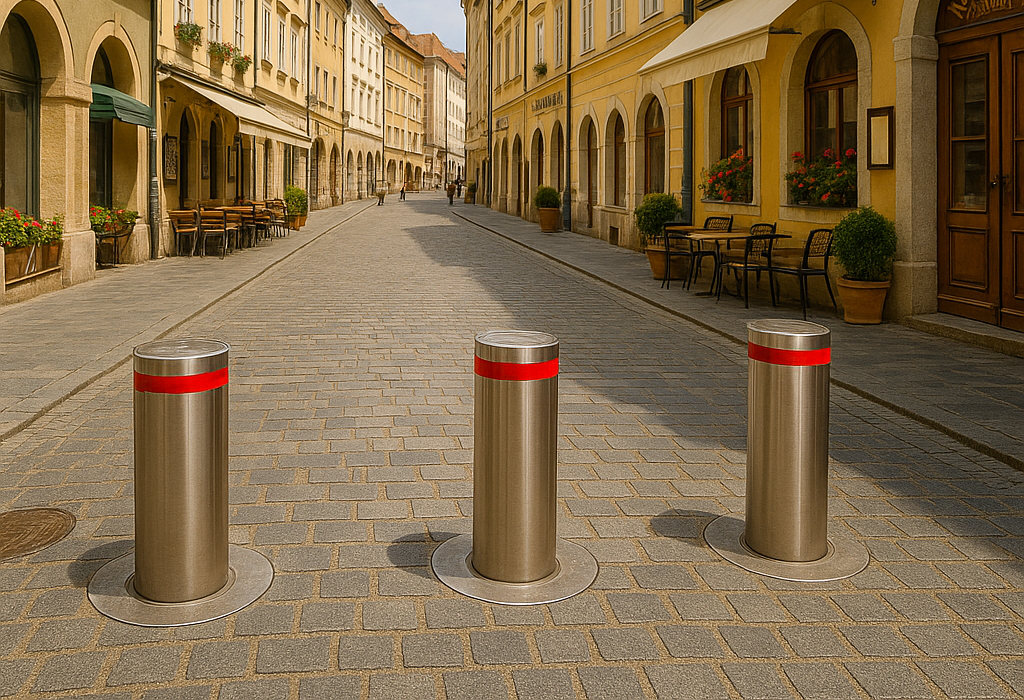 Poller in der Innenstadt